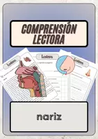 Vista previa - Hojas de trabajo - Comprensión lectora – nariz + soluciones con material complementario y banco de palabras - Portada