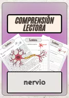 Vista previa - Hojas de trabajo - Comprensión lectora – nervio + soluciones con material complementario y banco de palabras - Portada