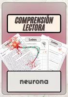 Vista previa - Hojas de trabajo - Comprensión lectora – neurona + soluciones con material complementario y banco de palabras - Portada