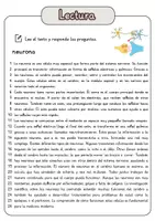Vista previa - Hojas de trabajo - Comprensión lectora – neurona + soluciones con material complementario y banco de palabras - página 1