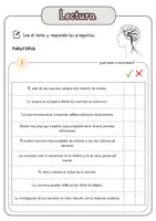 Vista previa - Hojas de trabajo - Comprensión lectora – neurona + soluciones con material complementario y banco de palabras - página 2
