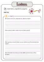 Vista previa - Hojas de trabajo - Comprensión lectora – nervio + soluciones con material complementario y banco de palabras - página 3