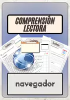 Vista previa - Hojas de trabajo - Comprensión lectora – navegador + soluciones con material complementario y banco de palabras - Portada