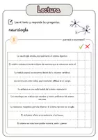 Vista previa - Hojas de trabajo - Comprensión lectora – neurología + soluciones con material complementario y banco de palabras - página 2