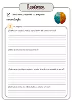 Vista previa - Hojas de trabajo - Comprensión lectora – neurología + soluciones con material complementario y banco de palabras - página 3