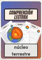 Vista previa - Hojas de trabajo - Comprensión lectora – núcleo terrestre + soluciones con material complementario y banco de palabras - Portada
