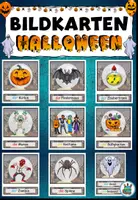 Vorschau - Bildkarten - Halloween Bildkarten / Wortkarten DaZ / Deutsch #huhuhalloween - Deckblatt