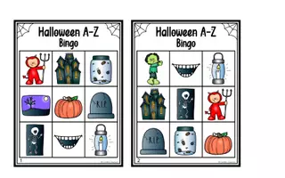 Aperçu - Jeux - Halloween A-Z - Bingo - Page 1