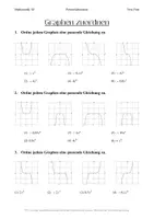 Vorschau - Arbeitsblätter - Graphen von Potenzfunktionen zuordnen (inkl. LÖSUNG) - Deckblatt