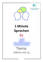 Vorschau - Stundenentwürfe - B1 24 Sprechkarten:Thema: Infinitiv mit zu Kommunikation - Deckblatt
