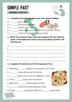 Vorschau - Arbeitsblätter - Simple Past - Irregular Verbs - Deckblatt
