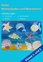 Vorschau - Mal- und Bastelvorlagen - Kunst - Unterwasserwelt mit Meerestieren - Deckblatt