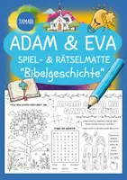 Vorschau - Stundenentwürfe - Adam und Eva - Religion Bibelgeschichten "Spiel- & Rätselmatte" | Adam und Eva Grundschule | Klasse 2, 3 & 4 | Schöpfung Adam und Eva | Aufgaben für Schnelle | Ich bin fertig Aufgaben | Lückenfüller - Deckblatt