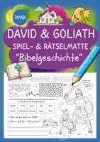 Vorschau - Stundenentwürfe - David und Goliath - Religion Bibelgeschichten "Spiel- & Rätselmatte" | David und Goliath Grundschule | David und Goliath Klasse 2, 3 & 4 | David gegen Goliath | Aufgaben für Schnelle | Ich bin fertig Aufgaben | Lückenfüller - Deckblatt
