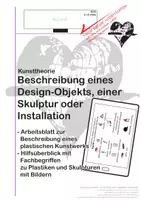 Vorschau - Arbeitsblätter - Kunstbeschreibung: Plastiken, Skulpturen und Installationen - Deckblatt