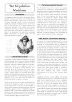 Vorschau - Stundenentwürfe - The Elizabethan Worldview - Shakespeare - Seite 1