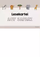 Vorschau - Arbeitsblätter - Lesekartei mit Aufgaben - Auf Safari - Seite 3