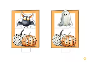 Vorschau - Mal- und Bastelvorlagen - Halloween-Karte basteln mit Pop-Up-Effekt - Seite 2