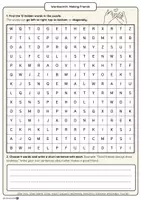 Vorschau - Arbeitsblätter - Making Friends – Wordsearch (Englisch, Klasse 6–8, A2–B1) - Seite 1