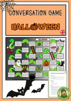Vorschau - Unterrichtsreihen - Conversation Game HALLOWEEN (Board Game) - Deckblatt