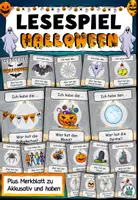 Vorschau - Spiele - Lesespiel "Halloween" Akkusativ plus haben - DaZ / DaF / Deutsch #huhuhalloween - Deckblatt