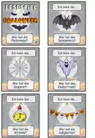 Vorschau - Spiele - Lesespiel "Halloween" Akkusativ plus haben - DaZ / DaF / Deutsch #huhuhalloween - Seite 1
