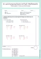 Vorschau - Test - kleiner Leistungsnachweis Mathematik Terme und Gleichungen - Seite 3