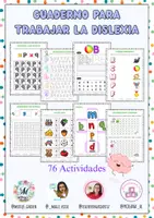 Vista previa - Hojas de trabajo - Cuaderno Dislexia Infantil (76 Actividades) - Portada