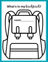 Vista previa - Manualidades / Dibujos para colorear - what is in my backpack? Vocabulario Utiles escolares - página 3