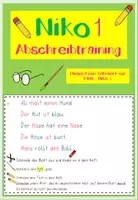 Vorschau - Arbeitsblätter - Abschreibtraining passend zum Lehrwerk von Klett - Niko 1 (Druckschrift) - Deckblatt