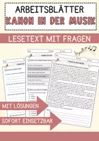 Vorschau - Arbeitsblätter - Musik-Lernhilfe: Kompletteinheit mit Lesetexten und Aufgaben - Deckblatt