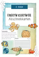 Vorschau - Arbeitsblätter - Unterwasserwelt- Meerestiere- Abschreibkarten - Deckblatt