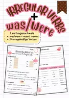 Vorschau - Arbeitsblätter - Materialpaket was (n't) / were (n't) Einführung + Leistungsnachweis - Seite 1