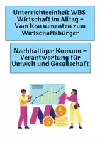 Vorschau - Arbeitsblätter - WBS - Nachhaltiger Konsum - Deckblatt