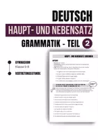 Vorschau - Arbeitsblätter - Haupt und Nebensatz - Teil 2 (nur das Arbeitsblatt) - Deckblatt