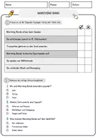 Vorschau - Arbeitsblätter - Marching Band Musik Lesetext mit Richtig Falsch Multiple Choice und Offenen Fragen - Seite 2