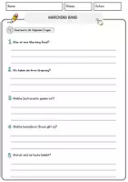 Vorschau - Arbeitsblätter - Marching Band Musik Lesetext mit Richtig Falsch Multiple Choice und Offenen Fragen - Seite 3