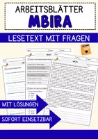 Vorschau - Arbeitsblätter - Mbira Musik Lesetext mit Richtig Falsch Multiple Choice und Offenen Fragen - Deckblatt