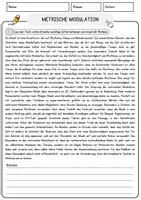 Vorschau - Arbeitsblätter - Metrische Modulation Musik Lesetext mit Richtig Falsch Multiple Choice und Offenen Fragen - Seite 1