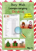 Vorschau - Arbeitsblätter - Lesespaziergang Story Walk Christmas - Deckblatt