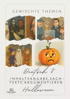 Vorschau - Unterrichtsreihen - Lernpaket Halloween: Inhaltsangabe, Kurzgeschichte, Sachtext, Argumentation, Mordfall lösen (kooperativ) - Deckblatt