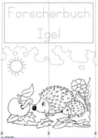 Vorschau - Mal- und Bastelvorlagen - Deckblatt „Igel“ – perfekt für Lapbook oder Hefter (HSK, SU, SG) - Seite 2