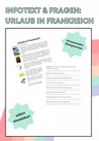 Vorschau - Arbeitsblätter - Urlaub in Frankreich - Der Suchtext - Deckblatt