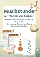 Vorschau - Stundenentwürfe - Farben erleben und bewegen _ Musikstunde für die Kita - Deckblatt