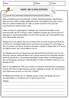 Vorschau - Arbeitsblätter - Musik und Globalisierung Musik Lesetext mit Richtig Falsch Multiple Choice und Offenen Fragen - Seite 1
