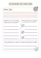 Vorschau - Arbeitsblätter - So setze ich meine Ziele - Gemeinsam Ziele setzen - Deckblatt