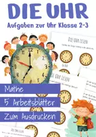Vorschau - Arbeitsblätter - Die Uhrzeit - Aufgaben zur Uhr 2. Klasse & 3. Klasse Grundschule - Deckblatt