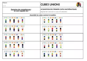Aperçu - Feuilles d'exercices - fiche suivi BAC cube union - Page de couverture