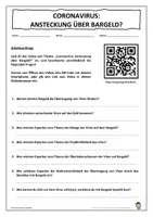 Vorschau - Unterrichtsreihen - Coronavirus - Ansteckung über Bargeld? - Homeschooling - Deckblatt