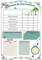 Vorschau - Anderer Materialtyp - Zeugnis für deine Lehrkraft - Feedback - Deckblatt